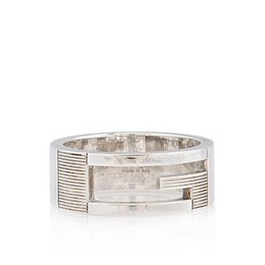 Gucci Sterling Silver Cutout G Thin Ring - Size 7 1/2